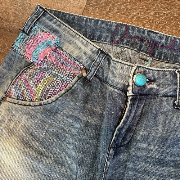 Desigual Cropped Baggy Fit Jeans - 30 - Picture 4 of 9